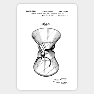 Coffee Chemex patent / chemex blueprint Sticker